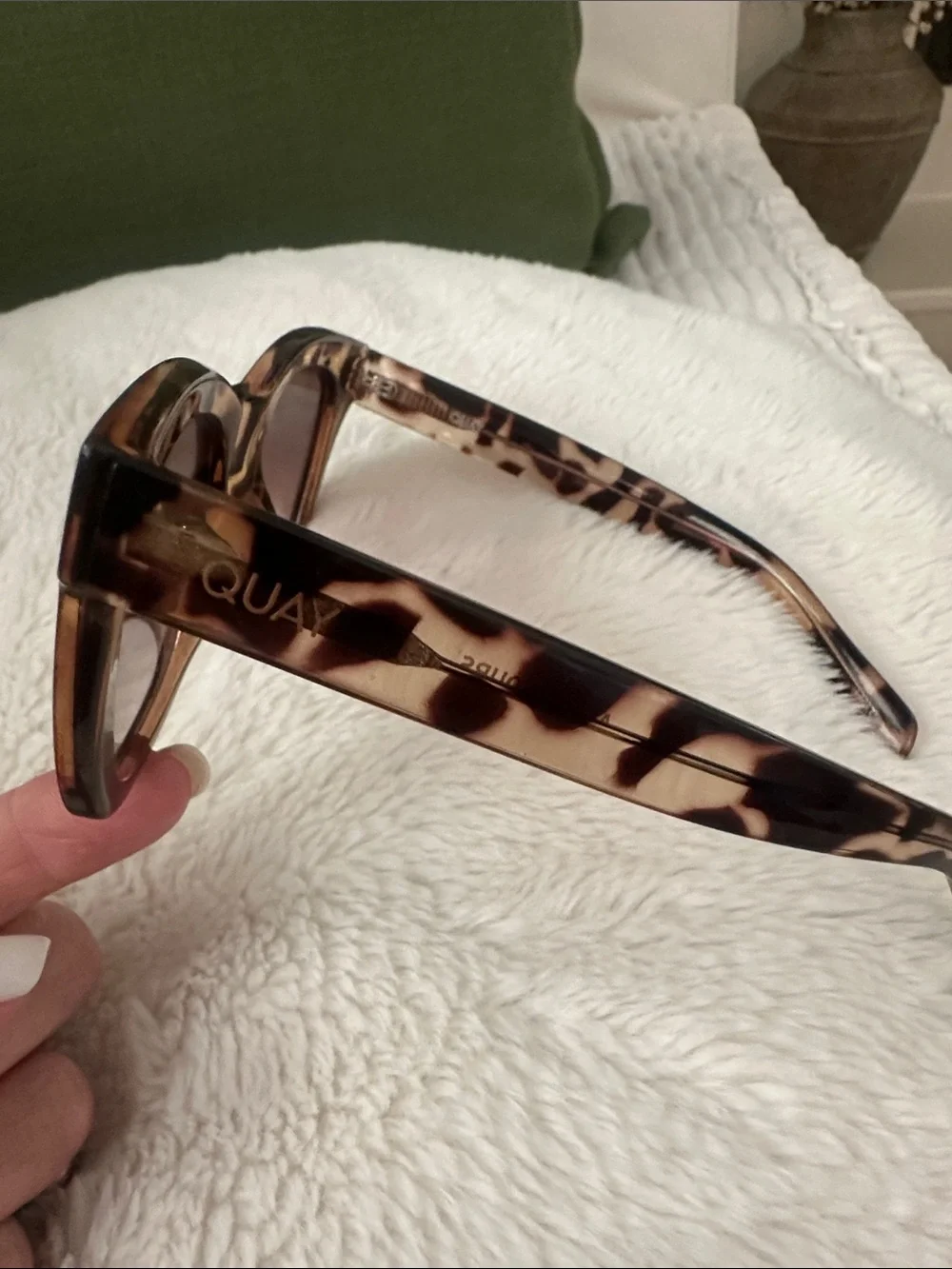 Quay Australia Tortoiseshell Cat Eye Sunglasses with Brown Gradient Lenses